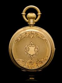 An 18 Karat Yellow Gold Hunter Case Pocket Watch, Waltham, Circa 1876,