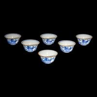A Set of Six Blue and White 'Qilin' Porcelain Cups 青花麒麟紋杯六隻