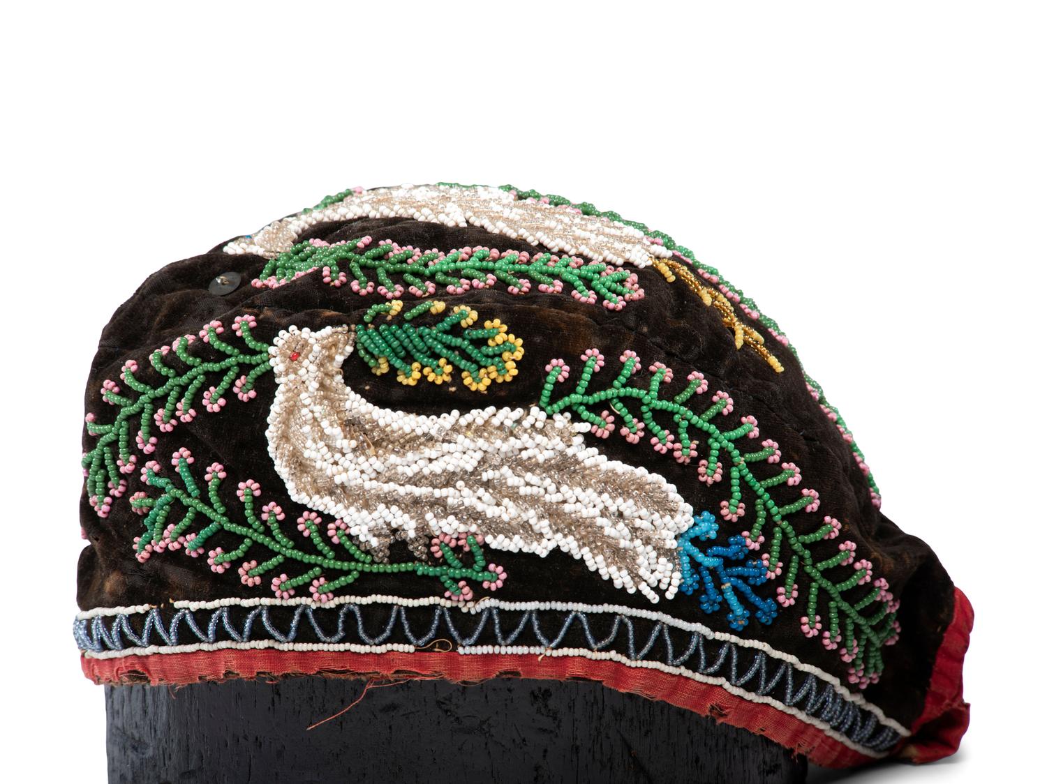 Northeastern Beaded Glengarry Caps, with Birds