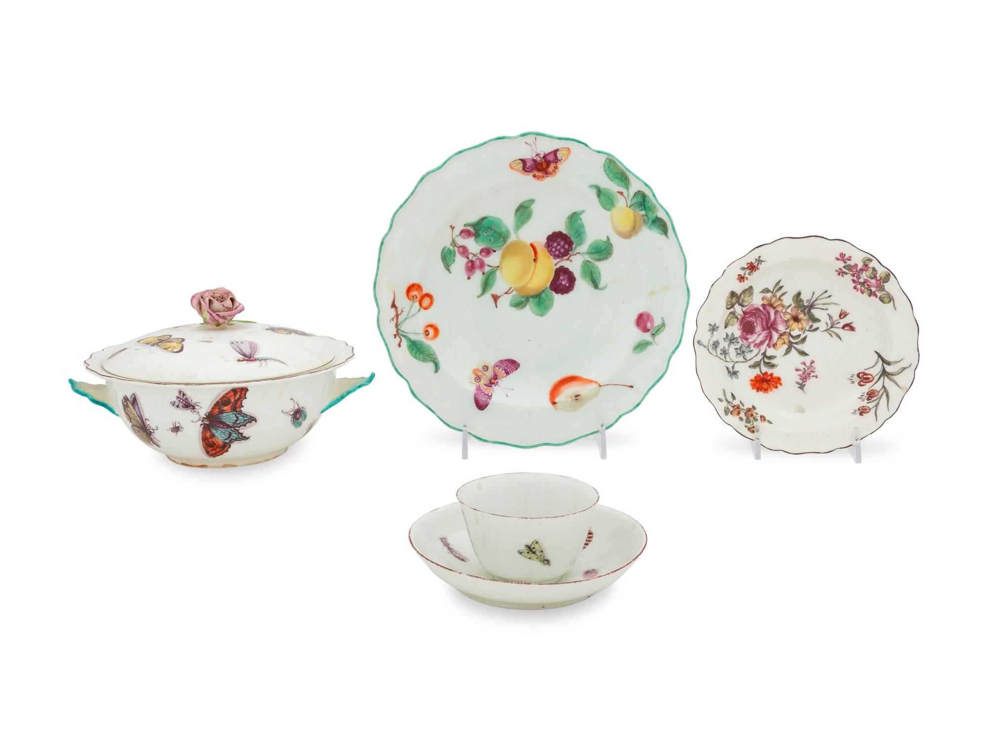 Five Chelsea Porcelain Articles