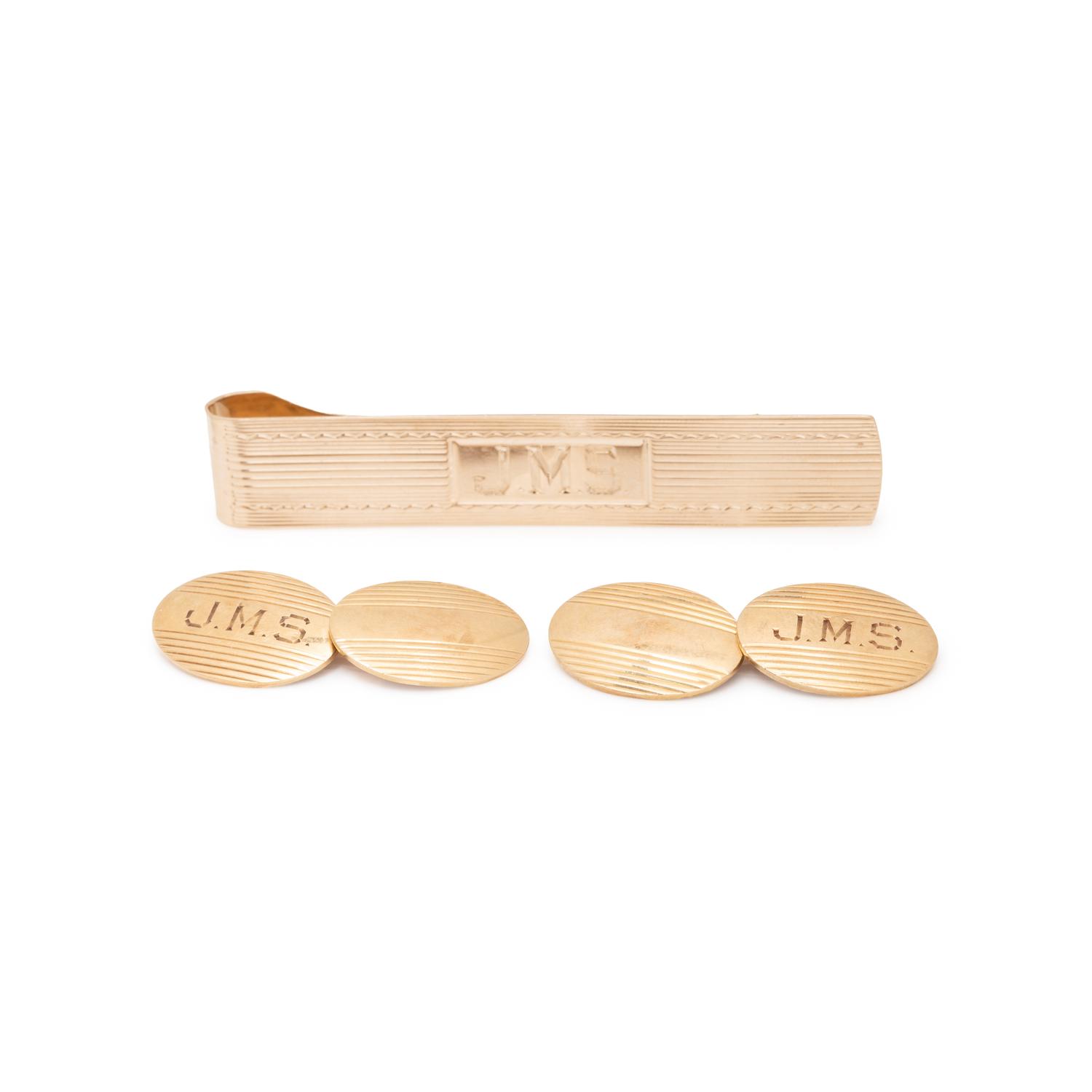 TIFFANY & CO., YELLOW GOLD CUFFLINKS