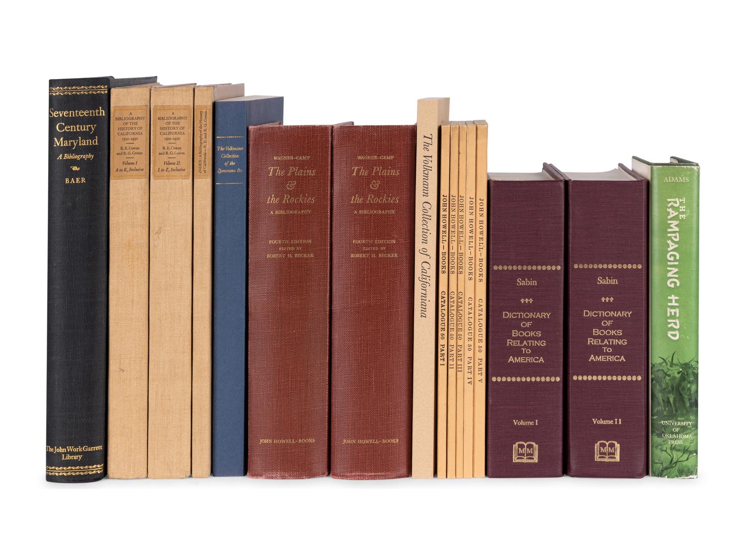 [AMERICANA -- BIBLIOGRAPHIES]. A group of 12 works, including: