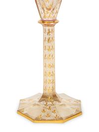 A Set of Bohemian Gilt Decorated Glass Stemware