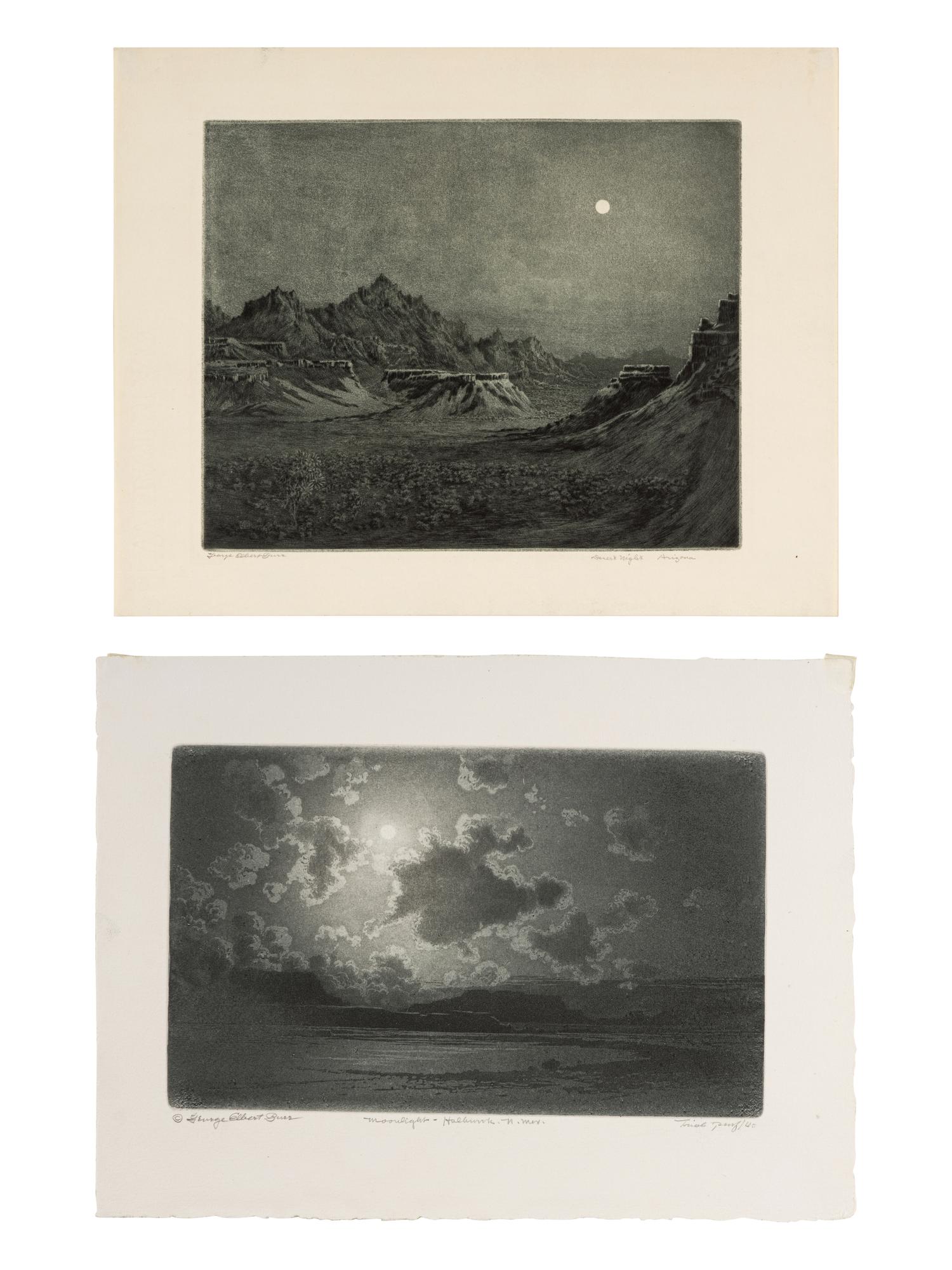 Two Works: Desert Night, Arizona and Moonlight, Holbrook, N.M.