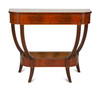 A Regency Style Inlaid Mahogany Console Table