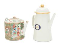 Two Chinese Export Porcelain Teapots