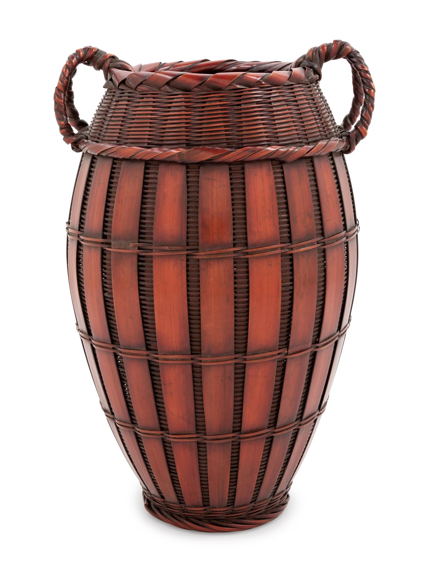 A Japanese Bamboo Flower Arranging Basket
