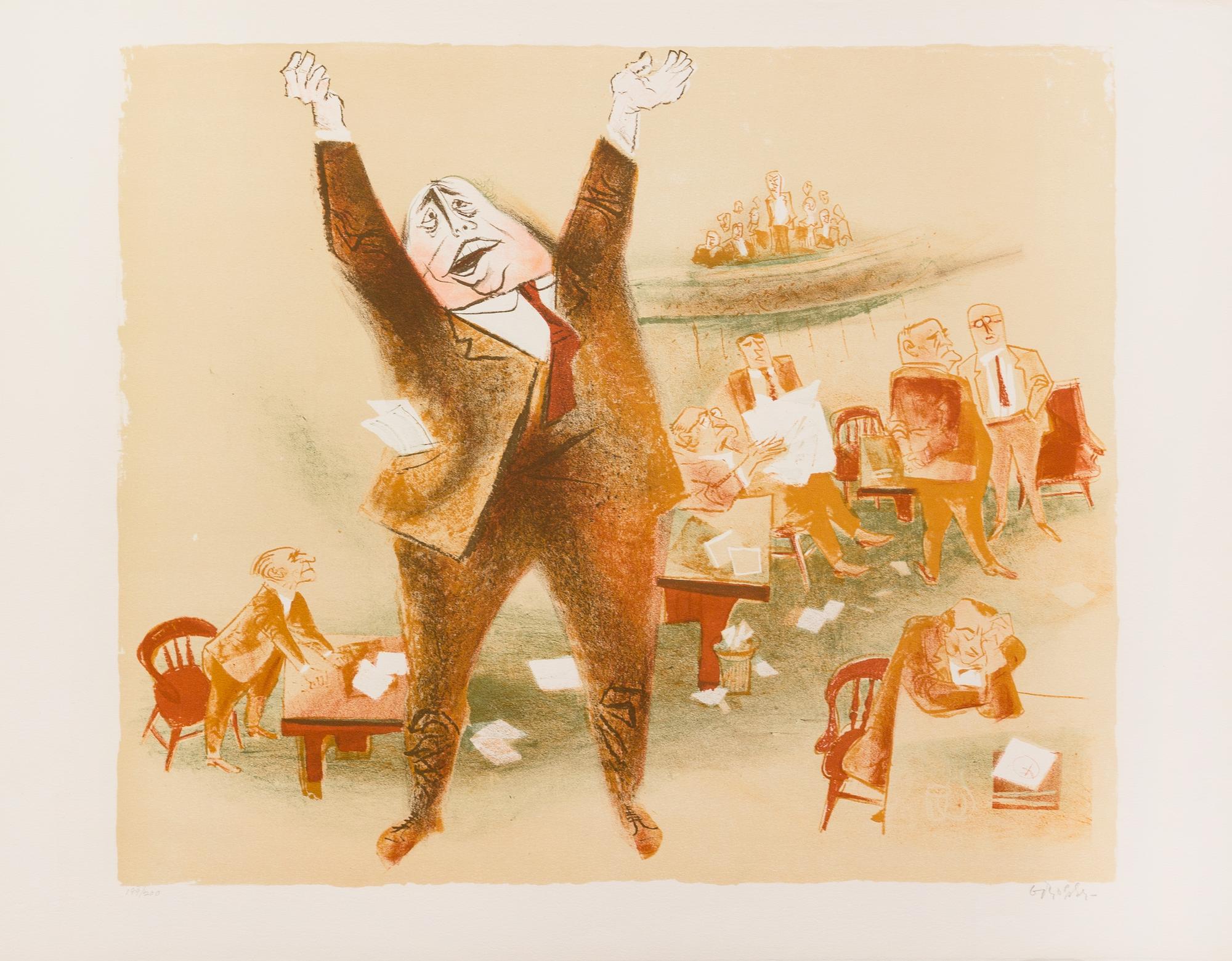 William Gropper, (American, 1987-1977), From the Senate Series (a group of six works), c. 1945