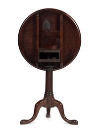 A Carved Walnut Dished-Top Tea Table