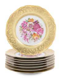 A Set of Eight Bavarian Porcelain Chargers