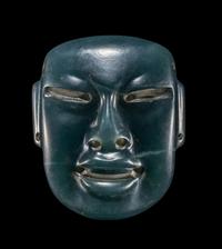 An Olmec Blue-Jade Maskette