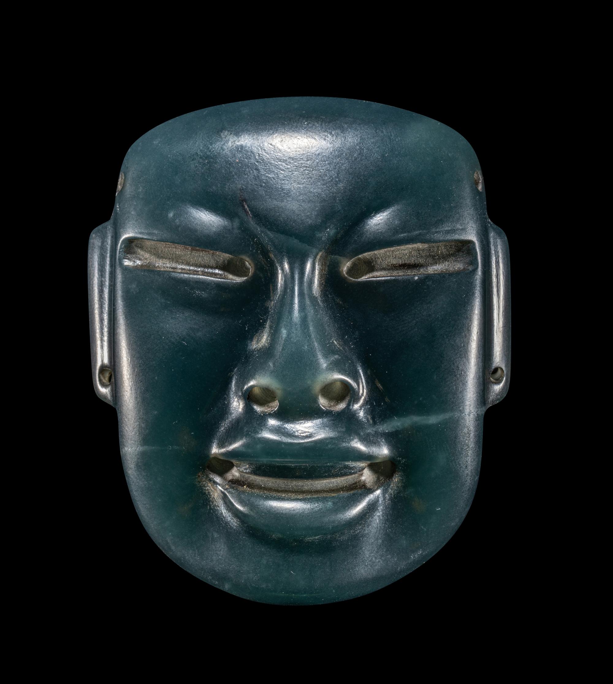 An Olmec Blue-Jade Maskette