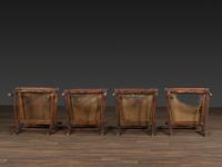 A Set of Four Classical 'Fancy' Stenciled Cane-Seat Side Chairs