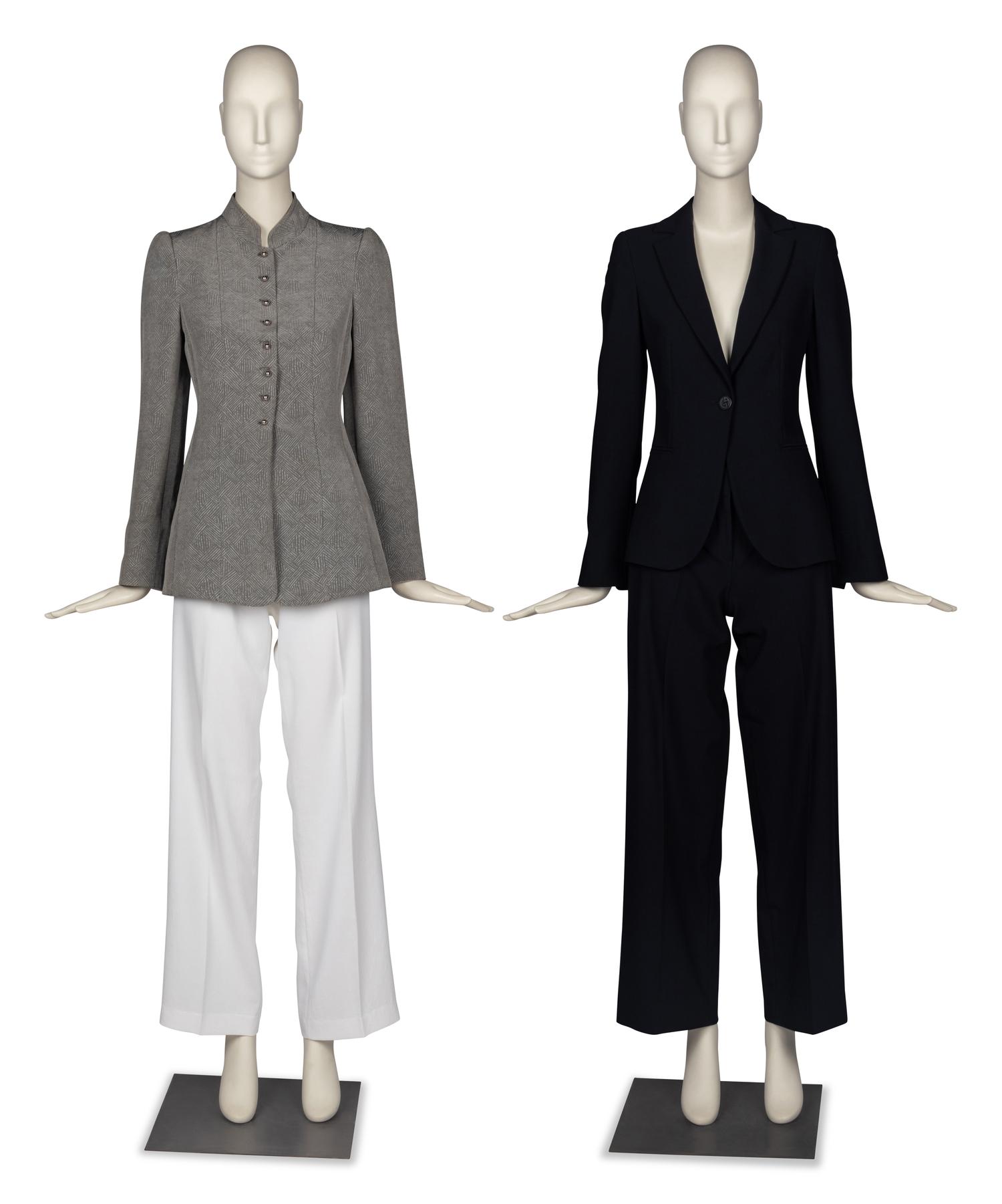Two Giorgio Armani Black Label Pant Suits
