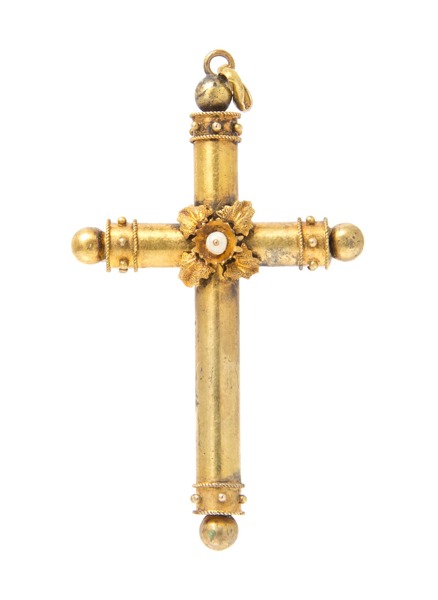 A Cross Pendant, Circa 1880, 2.30 dwts.