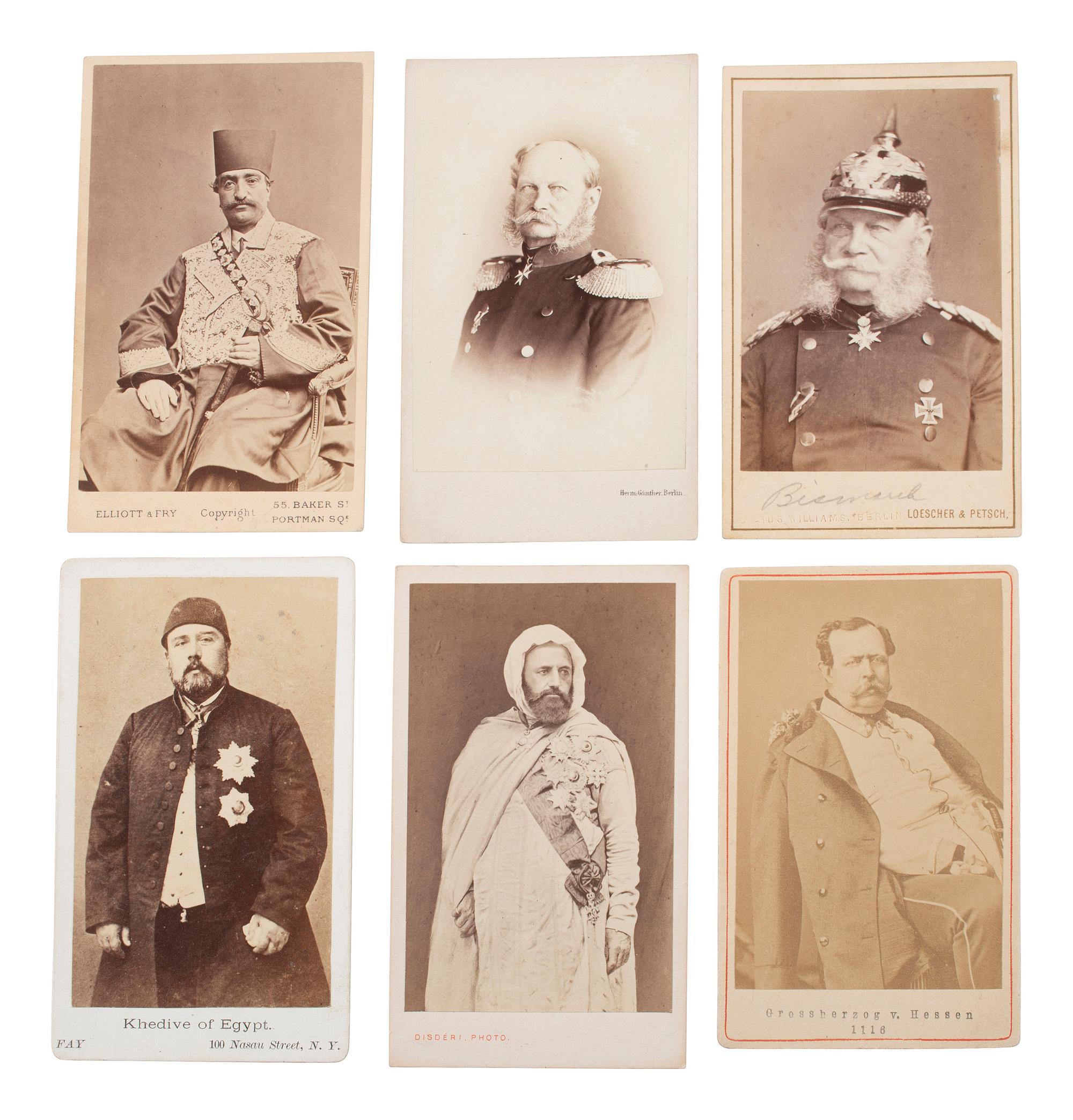 [EARLY PHOTOGRAPHY]. Extensive collection of international CDVs, many featuring royalty.