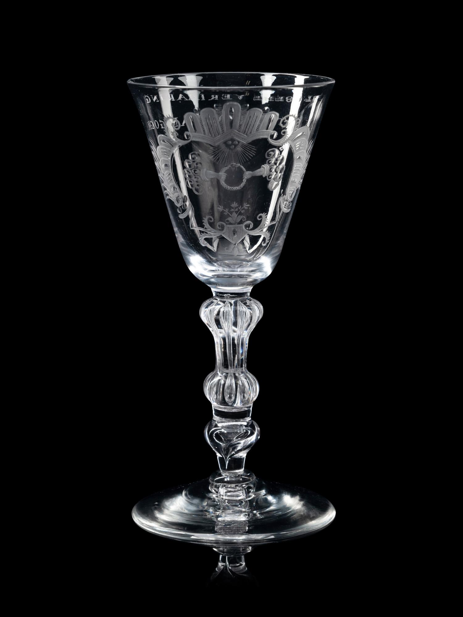 A Dutch Engraved Wine Glass