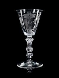 A Dutch Engraved Wine Glass
