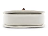Gucci White Leather Handbag with Bamboo Handle