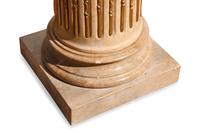 A Pair of Fluted Marble and Gilt Bronze Mounted Pedestals