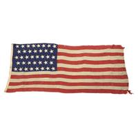 A 38-Star American Flag commemorating Colorado statehood 1877-1889