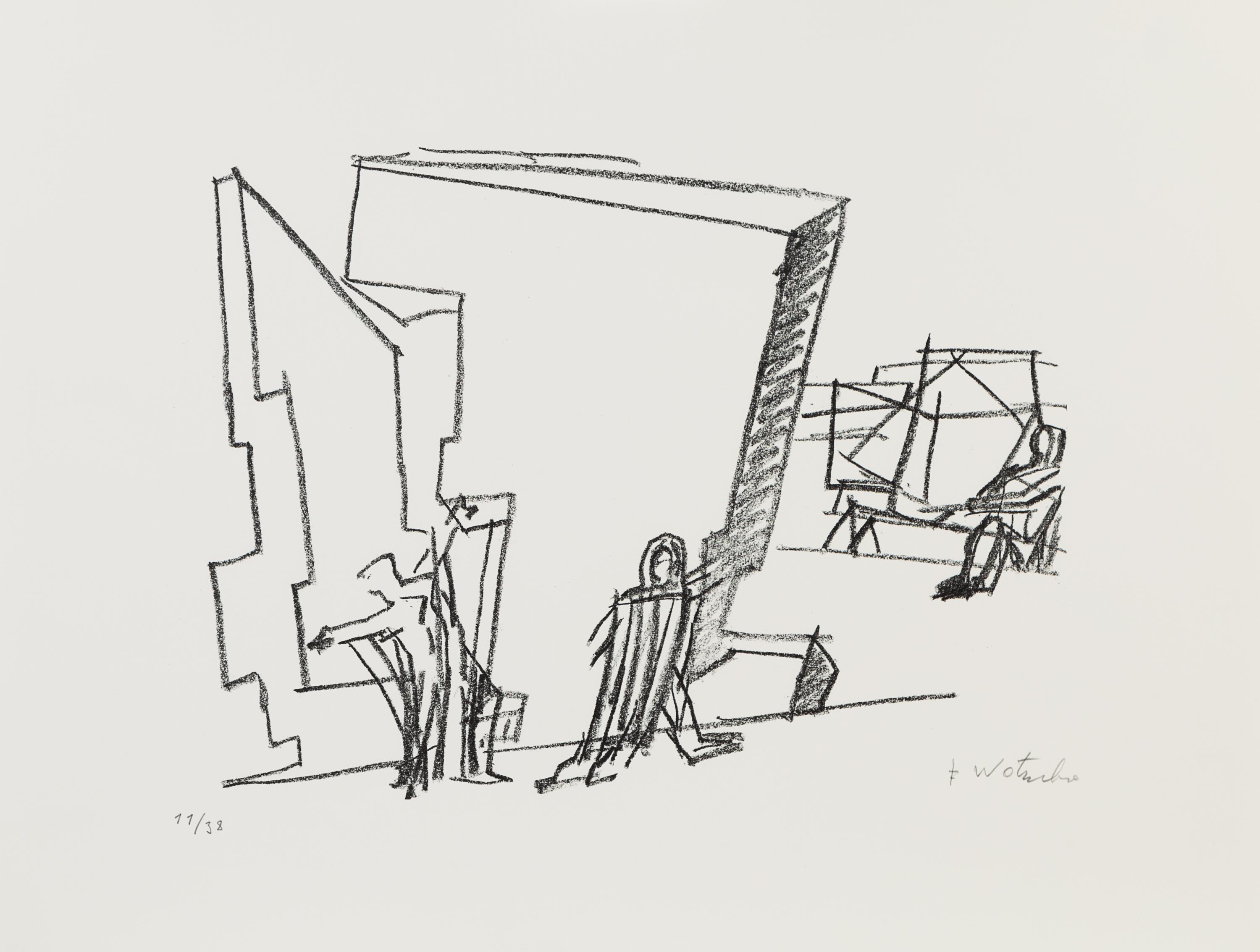 Fritz Wotruba, (Austrian, 1907-1975), Variations on Wagner's Ring, 1967 (suite of fourteen works)
