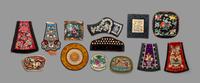 22 Chinese Embroidered Silk Textiles