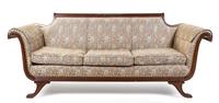 An American Federal Style Mahogany Settee Width 79 inches. — 19TH/20TH CENTURY