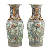 A Pair of Japanese Porcelain Floor Vases