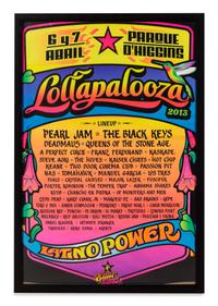 A 2013 Lollapalooza Concert Poster 29 1/4 x 19 1/4 inches visible.