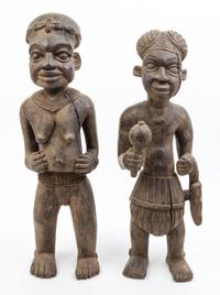 A Collection of Wood Figures and Decorative Articles Height of tallest 23 1/2 inches.