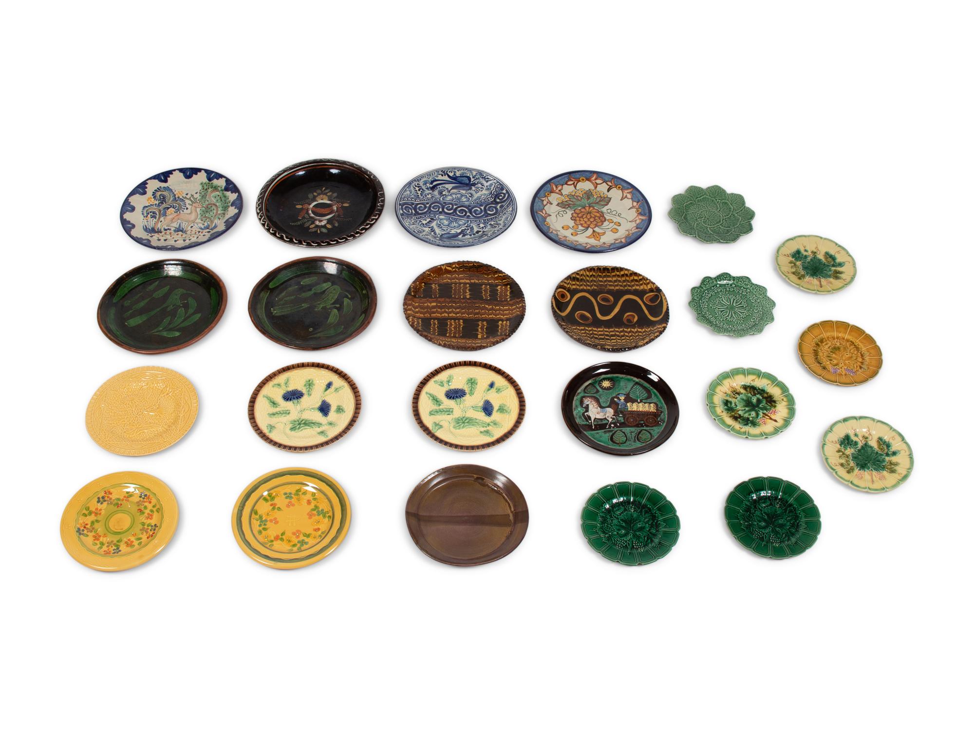 A Collection of Mexican and Continental Pottery Plates