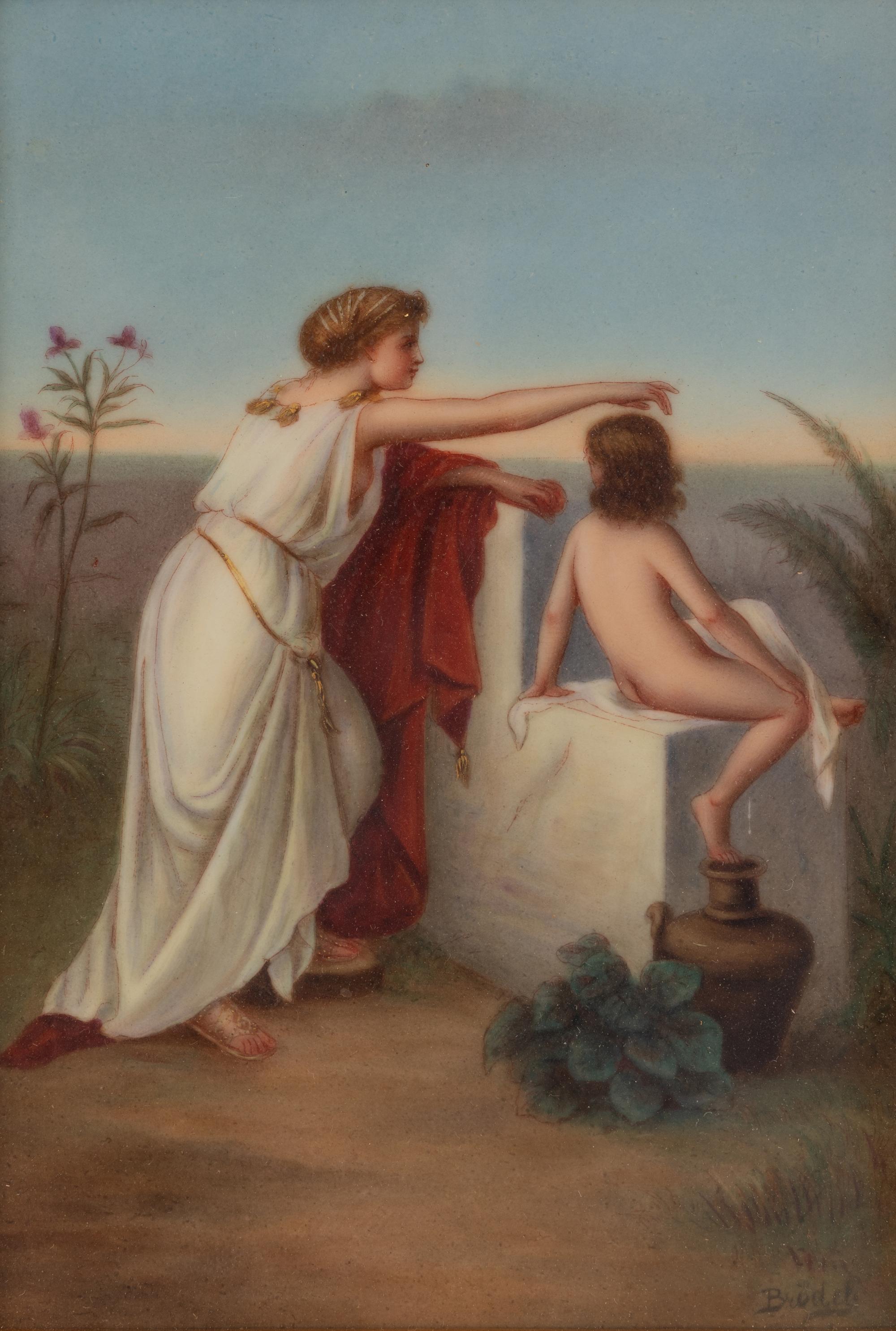 A Continental Porcelain Plaque