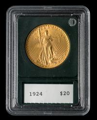 A United States 1924 St. Gaudens $20 Gold Coin