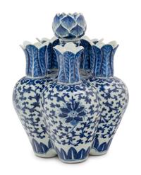 A Export Blue and White Porcelain Tulip Vase