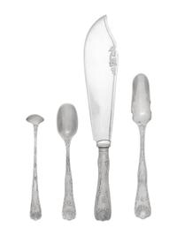 A Tiffany and Co. Wave Edge Silver Flatware Service
