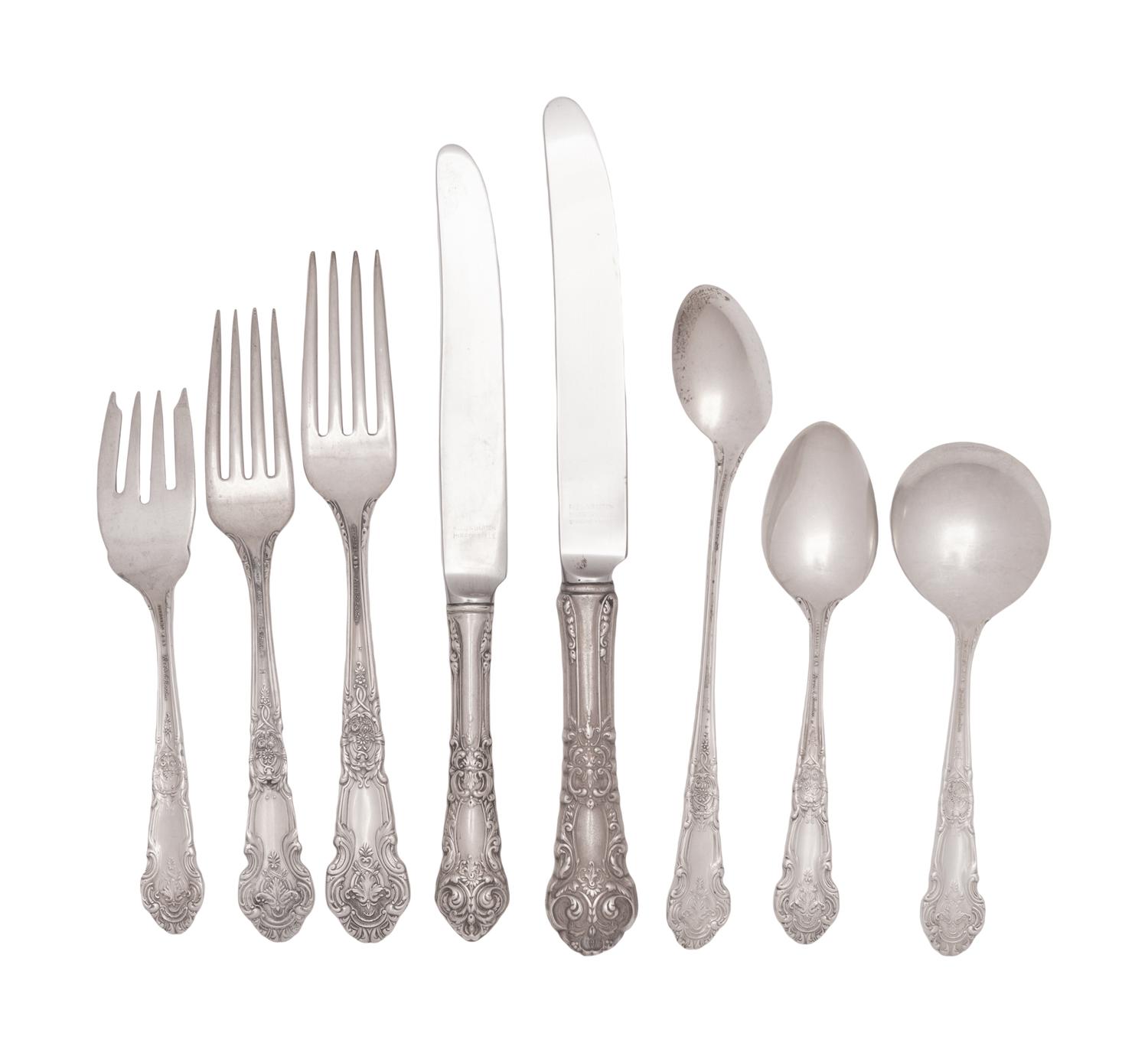 A Reed and Barton Silver Flatware Service