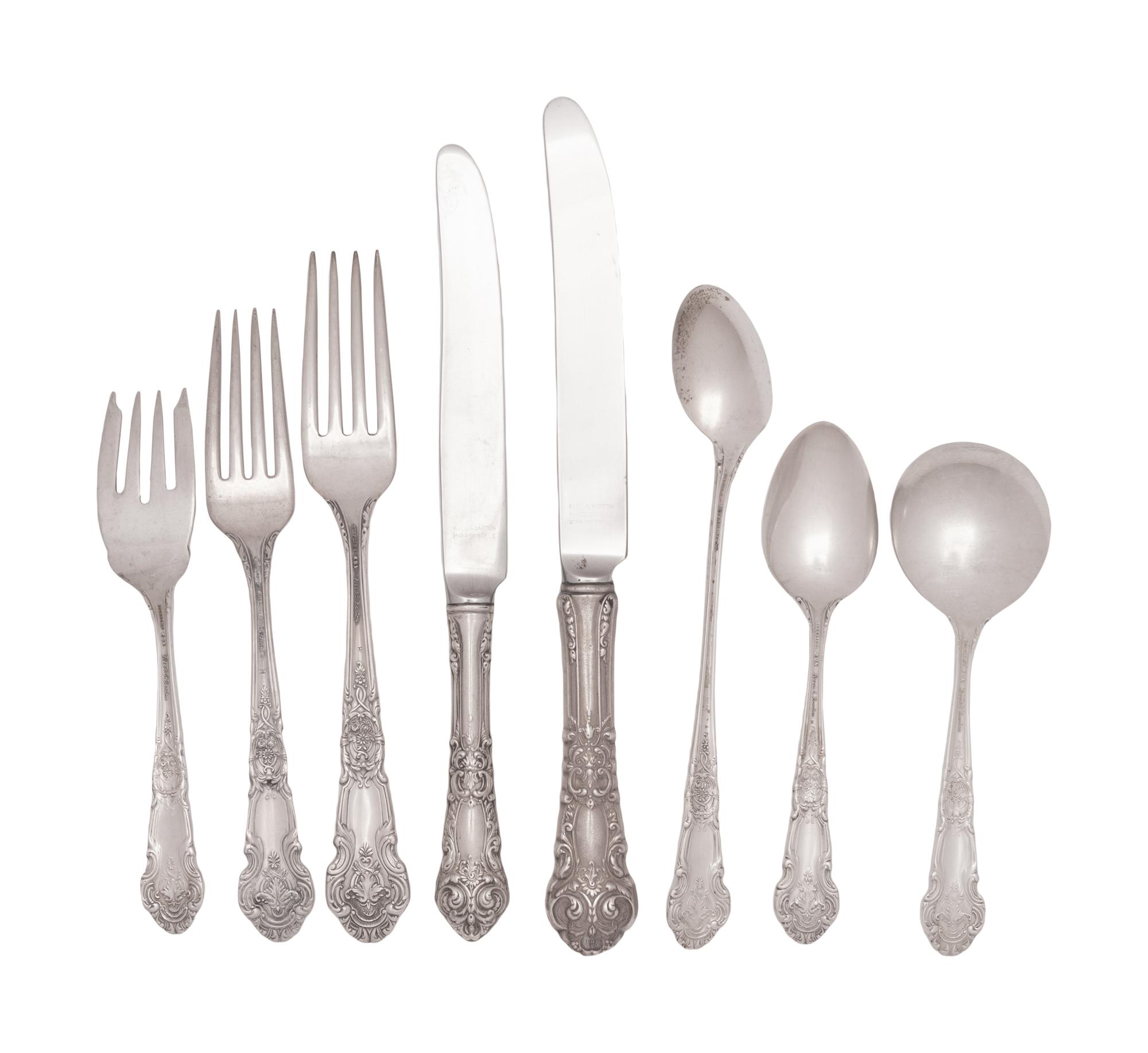 A Reed and Barton Silver Flatware Service