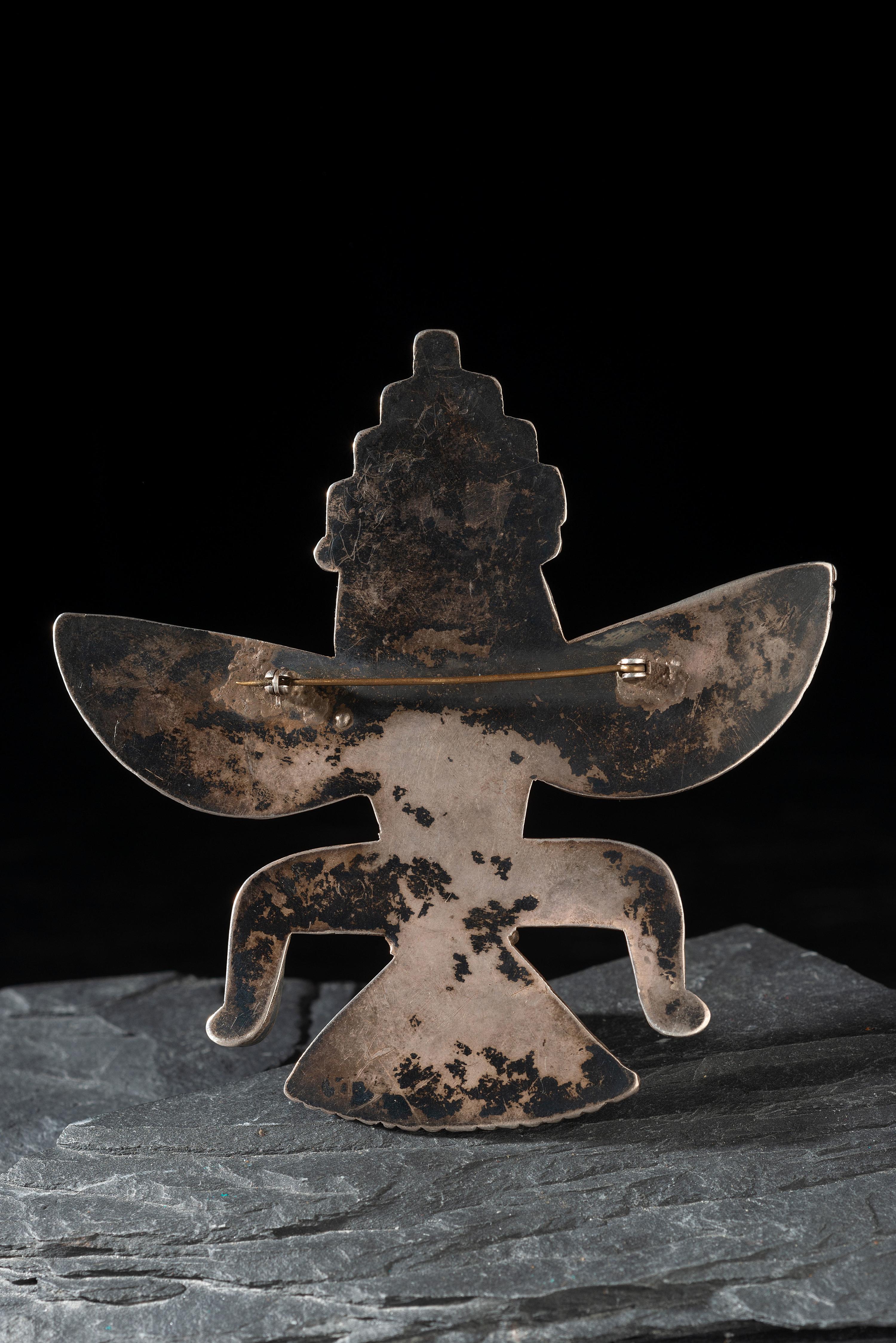 Mosaic Inlay Knifewing Pin / Brooch