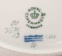 A Set of Twelve Royal Copenhagen Flora Danica Salad Plates Diameter 9 inches. — CIRCA 1979-1983