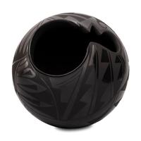 Blackware Pottery Vase, with Cutout