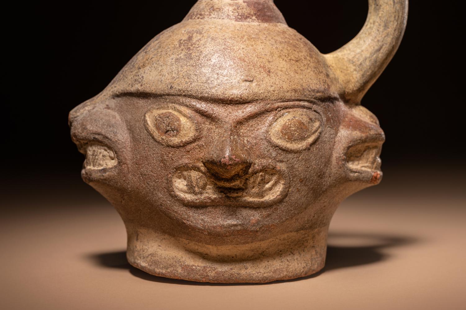A Moche-Huari Four Headed Vessel
