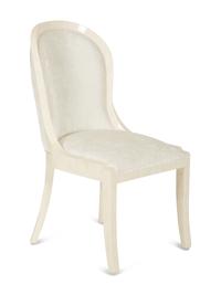 A Vintage Bone Upholstered Side Chair