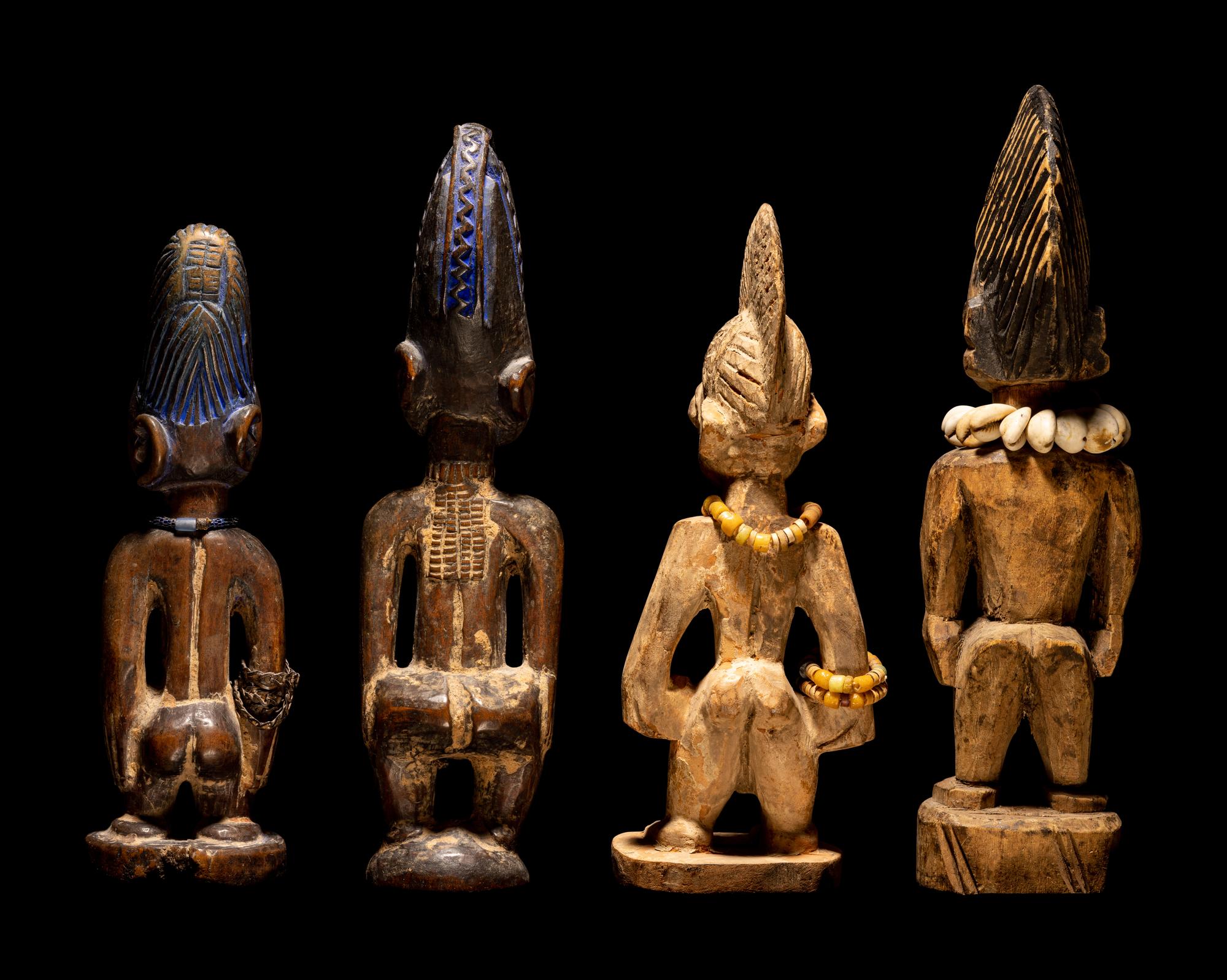 Four Yoruba Wood Figures