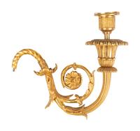 A Pair of Louis XVI Gilt and Patinated Bronze Four-Light Candelabra