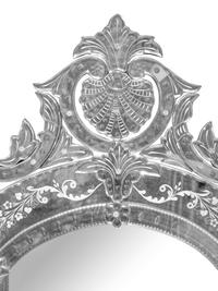 A Venetian Etched Glass Mirror