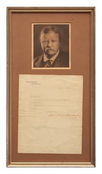 [Presidential] Roosevelt, Theodore. Typed letter, signed