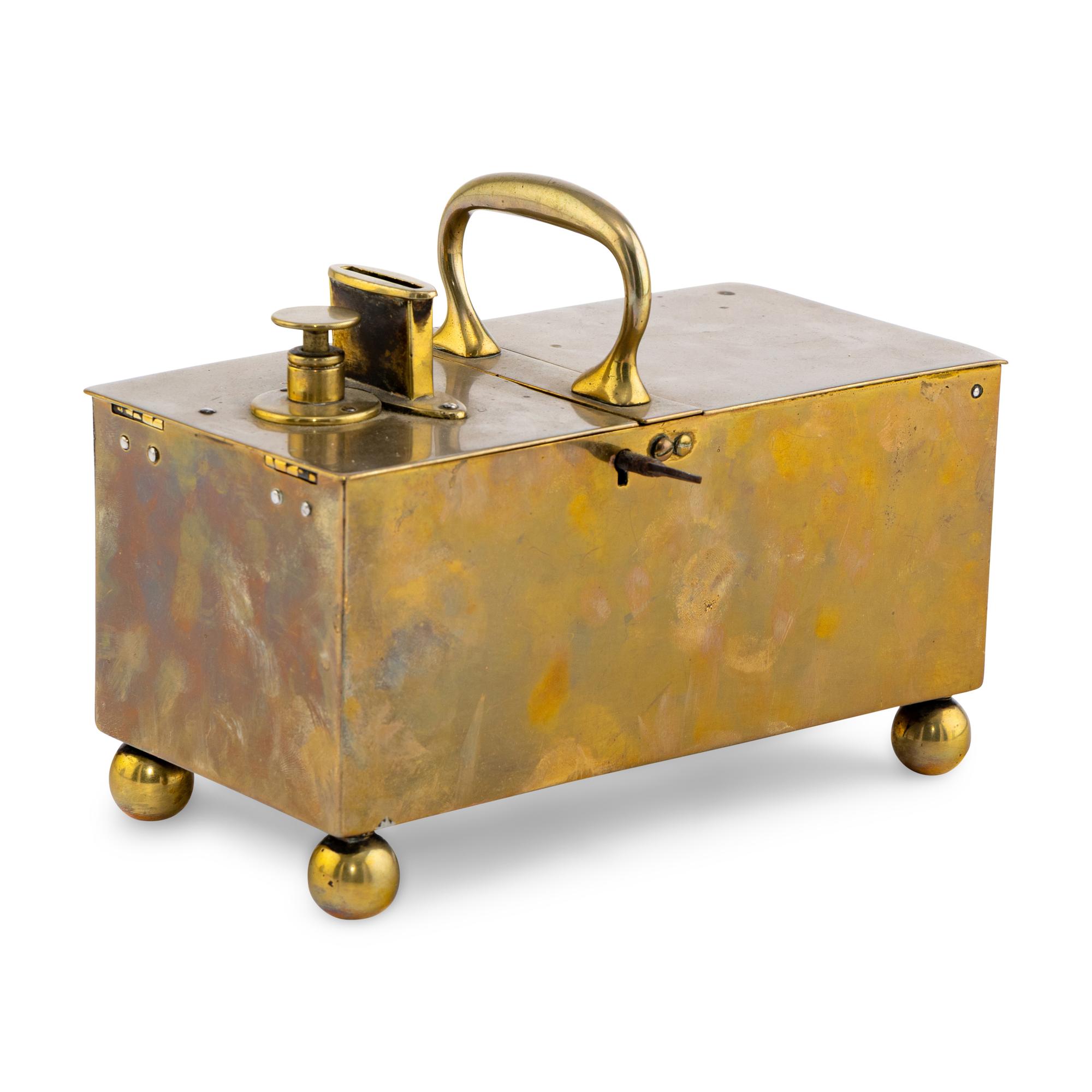 An English Brass Honour Tobacco Box