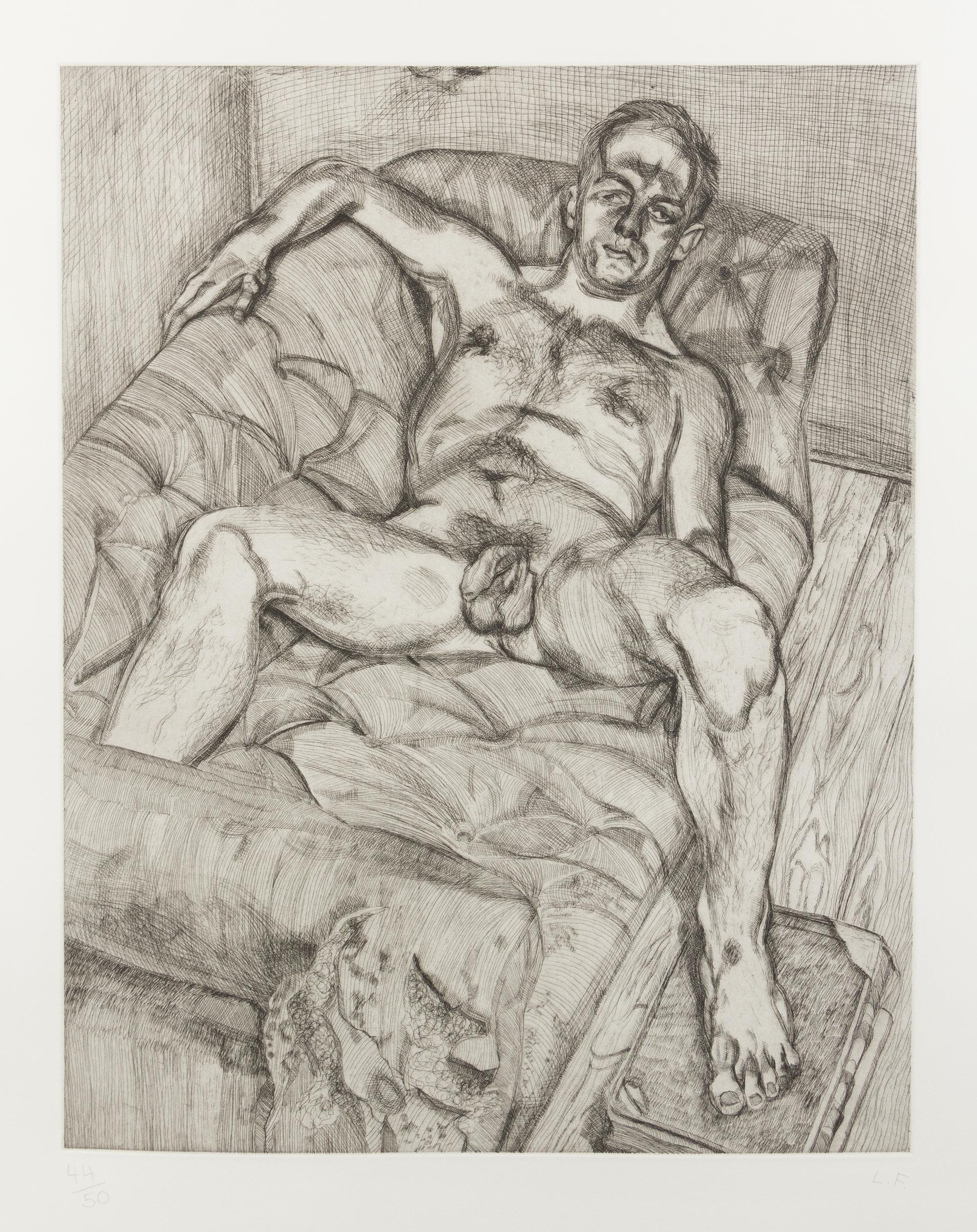Lucian Freud, (British, 1922-2011), Man Posing, 1985