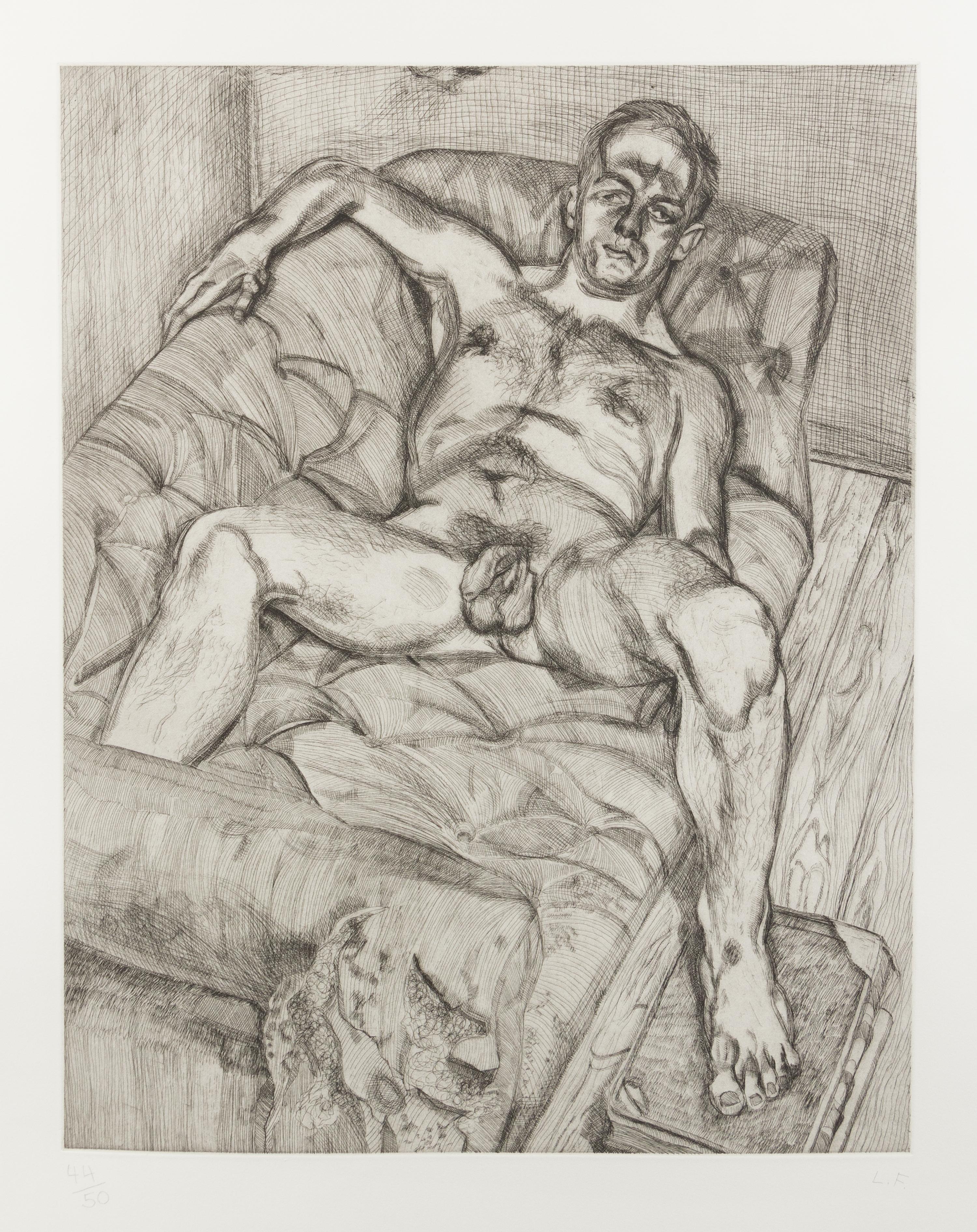Lucian Freud, (British, 1922-2011), Man Posing, 1985